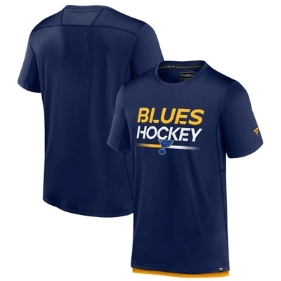 Fanatics Branded  Navy St. Louis Blues Authentic Pro Tech T-shirt
