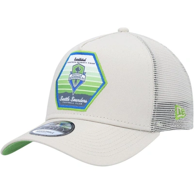 New Era Green Seattle Sounders Fc Established Patch 9forty A-frame Trucker Adjustable Hat