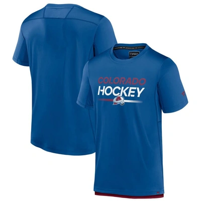 Fanatics Branded  Blue Colorado Avalanche Authentic Pro Tech T-shirt