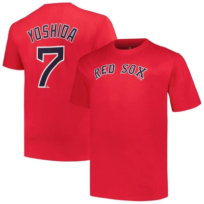 Profile Men's Masataka Yoshida Red Boston Red Sox Big And Tall Name And Number T-shirt