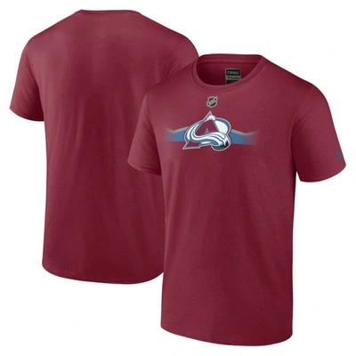 Fanatics Branded  Burgundy Colorado Avalanche Authentic Pro Secondary Replen T-shirt