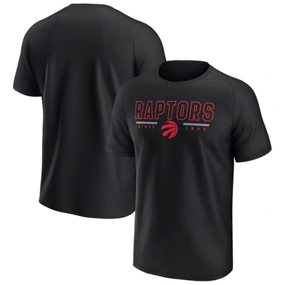 Fanatics Branded Black Toronto Raptors Raglan T-shirt