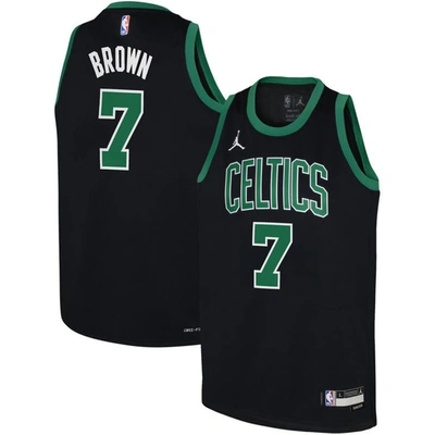 Jordan Brand Kids' Youth  Jaylen Brown Black Boston Celtics Swingman Jersey