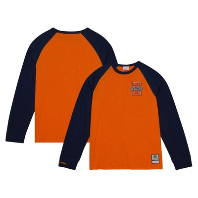 Mitchell & Ness Orange Illinois Fighting Illini Legendary Slub Raglan Long Sleeve T-shirt