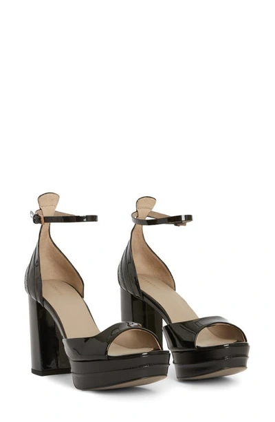 Allsaints Tia Platform Sandal In Black Shine