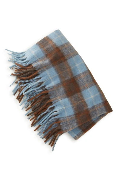 Upwest X Nordstrom Fireside Fleece Throw Blanket In Blue Plaid