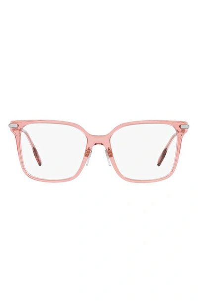 Burberry Elizabeth 54mm Square Optical Glasses In Rose