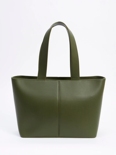 French Connection Jeenaa X Smooth Large Tote Bag Olive Night In Green
