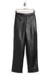Wayf Faux Leather Pants In Black