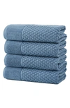 Woven & Weft Diamond Textured 6-pack Cotton Towels In Blue