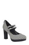 Impo Oleta Mary Jane Platform Pump In Ivory/ Black