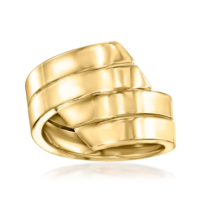 Ross-simons Italian 14kt Yellow Gold Multi-row Bypass Ring