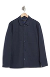 Robert Barakett Corsa Herringbone Shirt Jacket In Navy