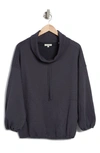 Max Studio Waffle Knit Long Sleeve Pullover In Ombre Blue