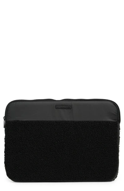 Mytagalongs High Pile Fleece Laptop Sleeve In Black