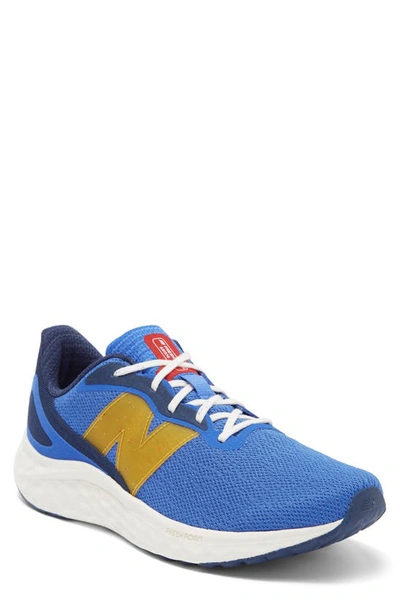 New Balance Fresh Foam Arishi V4 Sneaker In Marine Blue/ Hot Marigold