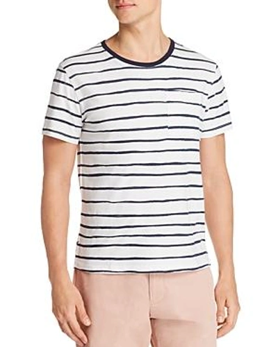 Oobe Foundry Striped Tee In Ink Blue/white