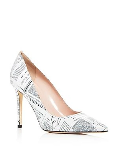 Sjp By Sarah Jessica Parker Women's Fawn Bloomingdale's Newsprint Leather Pumps - 100% Exclusive