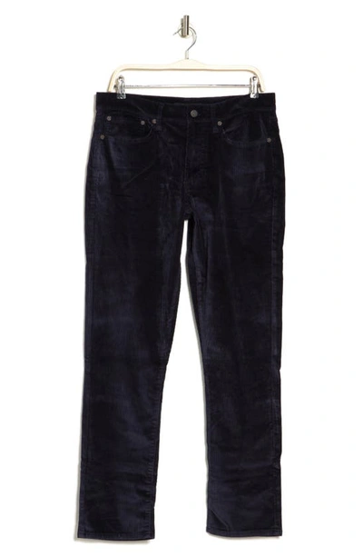 Lucky Brand 121 Slim Straight Corduroy Pants In Navy Night