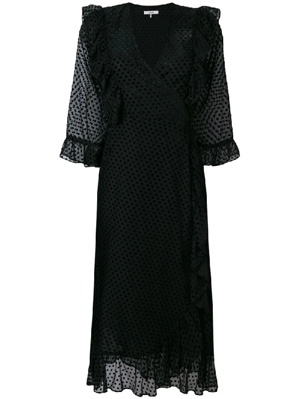 ganni jasmine wrap dress