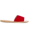 Ancient Greek Sandals Taygete Slides In Red