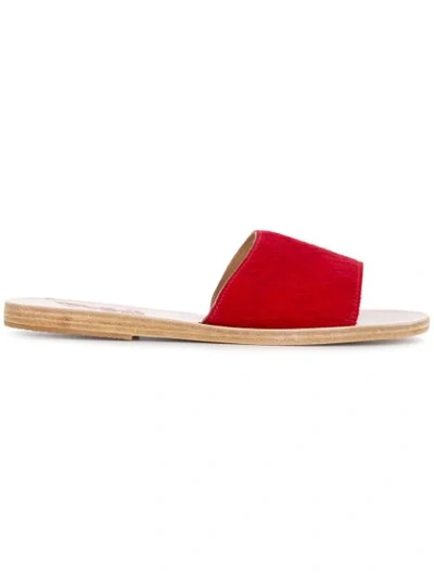 Ancient Greek Sandals Taygete Slides In Red