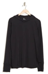 Z By Zella Gridline Baselayer Long Sleeve Hooded T-shirt In Black