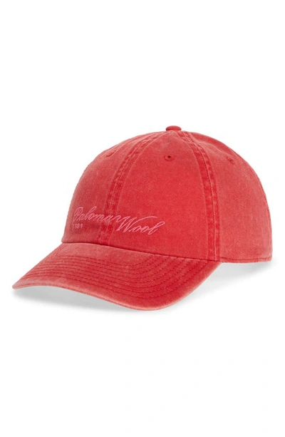 Paloma Wool Palomar Logo Embroidered Baseball Cap In Red