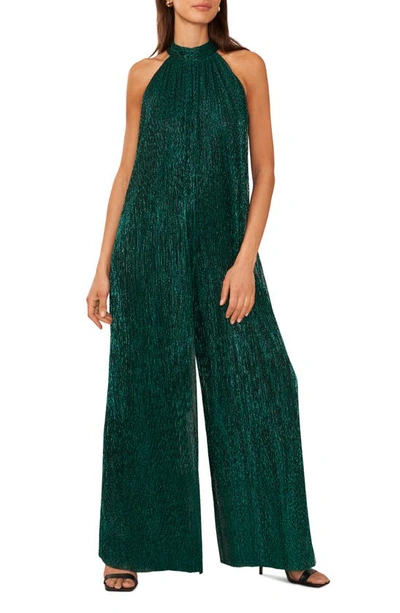 Halogen Metallic Mock Neck Wide Leg Jumpsuit In June Bug