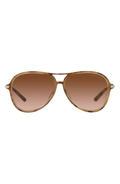 Michael Kors Breckenridge 58mm Gradient Aviator Sunglasses In Brown Grad