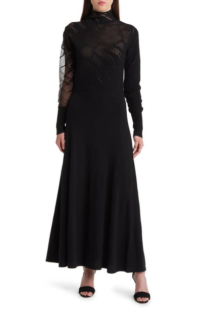 Ted Baker Leonhaa Long Sleeve Sweater Dress In Black