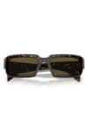Prada 55mm Irregular Sunglasses In Tortoise