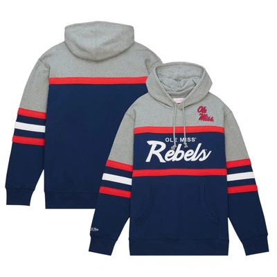 Mitchell & Ness Navy Ole Miss Rebels Head Coach Pullover Hoodie