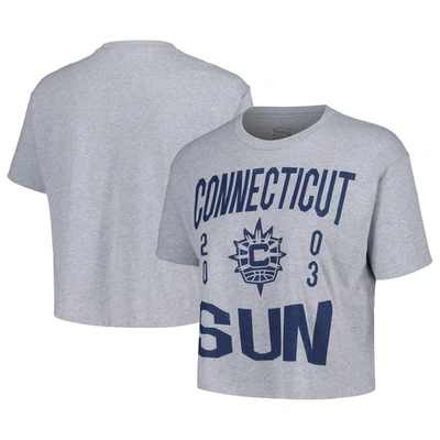 Stadium Essentials Heather Gray Connecticut Sun City Year Cropped T-shirt