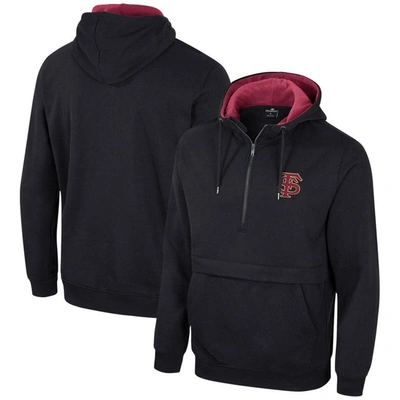 Colosseum Black Florida State Seminoles Half-zip Hoodie