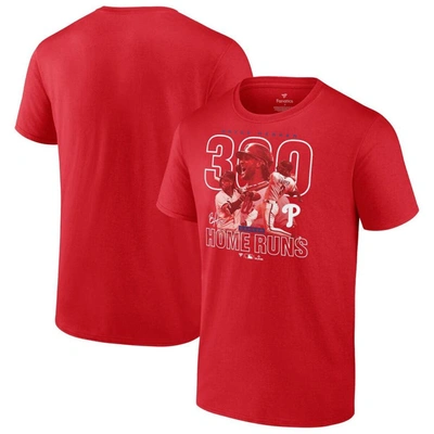 Fanatics Branded Bryce Harper Red Philadelphia Phillies 300th Career Home Run T-shirt