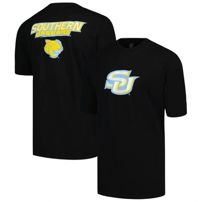 Fisll Black Southern University Jaguars Applique T-shirt