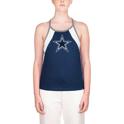 New Era Navy Dallas Cowboys Ribbed Racerback Tank Top