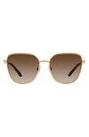 Dolce & Gabbana 56mm Gradient Butterfly Sunglasses In Gold