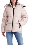 The Very Warm Hooded Puffer Coat In Mauve