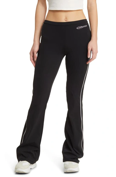 Iets Frans Piped Flare Leg Yoga Trousers In Black