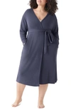 True & Co. Any Wear Jersey Robe In Nightfall