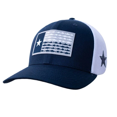 Columbia Navy Dallas Cowboys Fish Flag Texas Flex Hat
