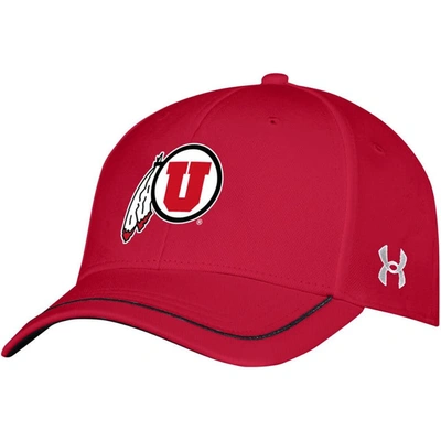 Under Armour Red Utah Utes Iso-chill Blitzing Accent Flex Hat
