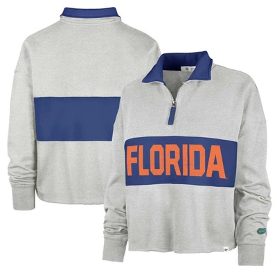 47 ' Gray Florida Gators Next Level Remi Cropped Quarter-zip Sweatshirt