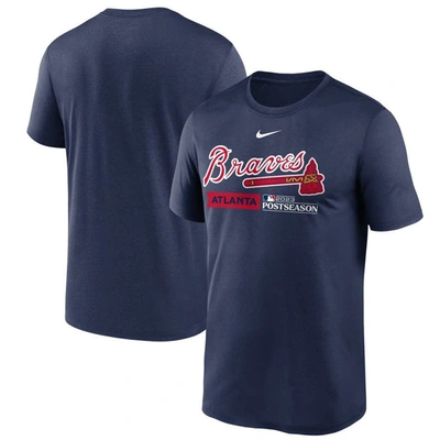 Nike Navy Atlanta Braves 2023 Postseason Authentic Collection Dugout T-shirt