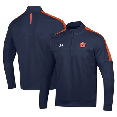 Under Armour Navy Auburn Tigers Midlayer Half-zip Jacket