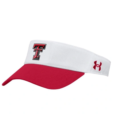 Under Armour White Texas Tech Red Raiders Logo Performance Adjustable Visor