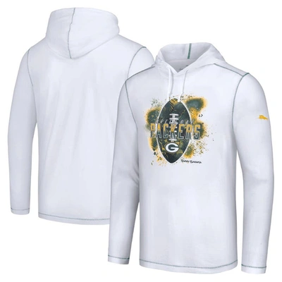 Tommy Bahama White Green Bay Packers Graffiti Touchdown Pullover Hoodie In Packers-wh