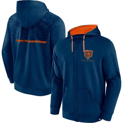 Fanatics Branded  Navy Chicago Bears Defender Evo Full-zip Hoodie